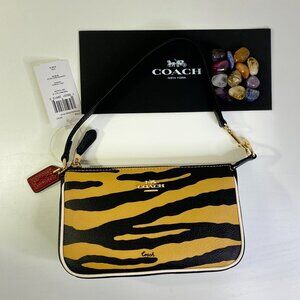 NWT Coach Nolita 19 Tiger Print Multi (Honey/Black) Leather: Zip-Top Purse C7438